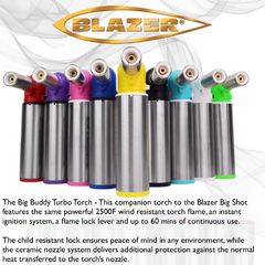 Shop Kayd Mayd Big Buddy TURBO Torch 2500º turbo flame lasts up to 60 minutes refillable Great for use with your 3d printed dab rig or water pipe. 