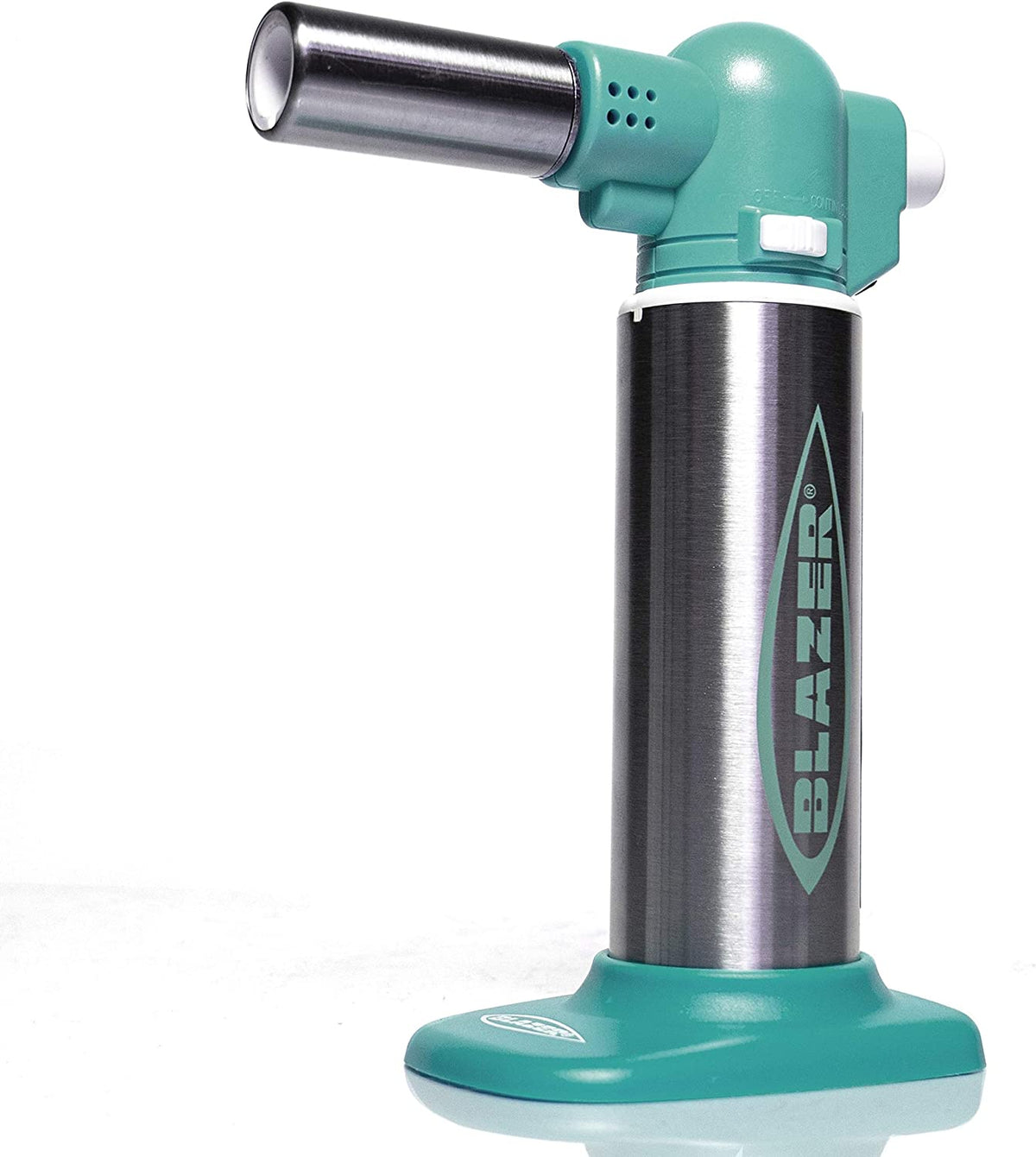 Shop Blazer Turbo Torches Teal Stainless finish. Great for Dabbing with your Kayd Mayd 3d printed dab rigs bong waterpipe.