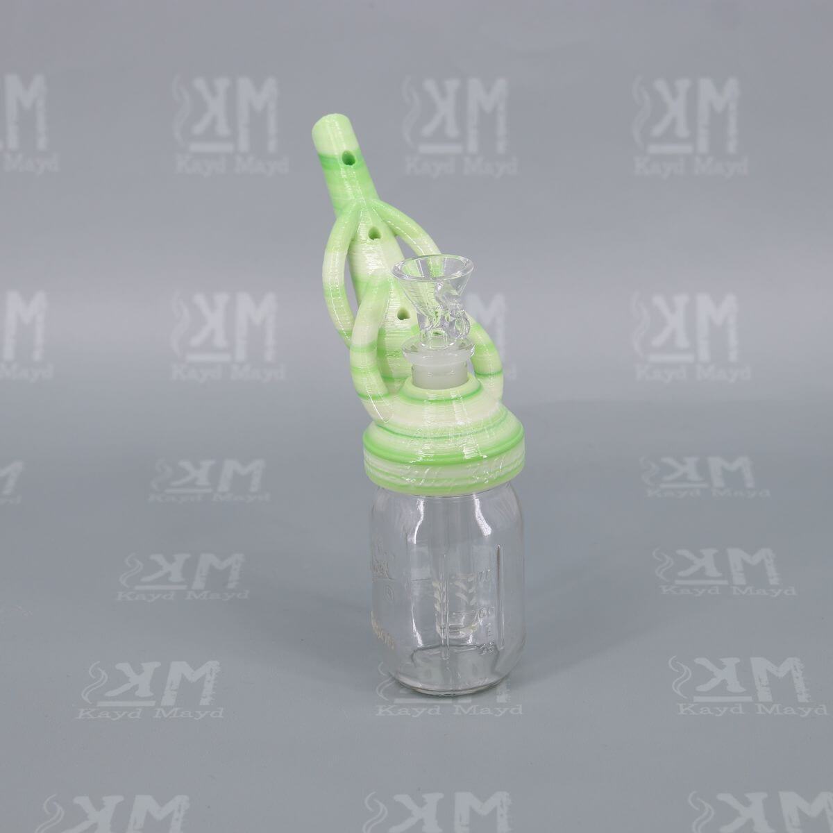Creme de Lime color of Wee Billy Bubbler No. 2 - Amazing 3D Printed Water Pipe by Kayd Mayd