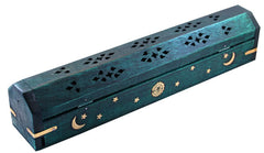 Wooden Coffin-Style Incense Burner | 12"