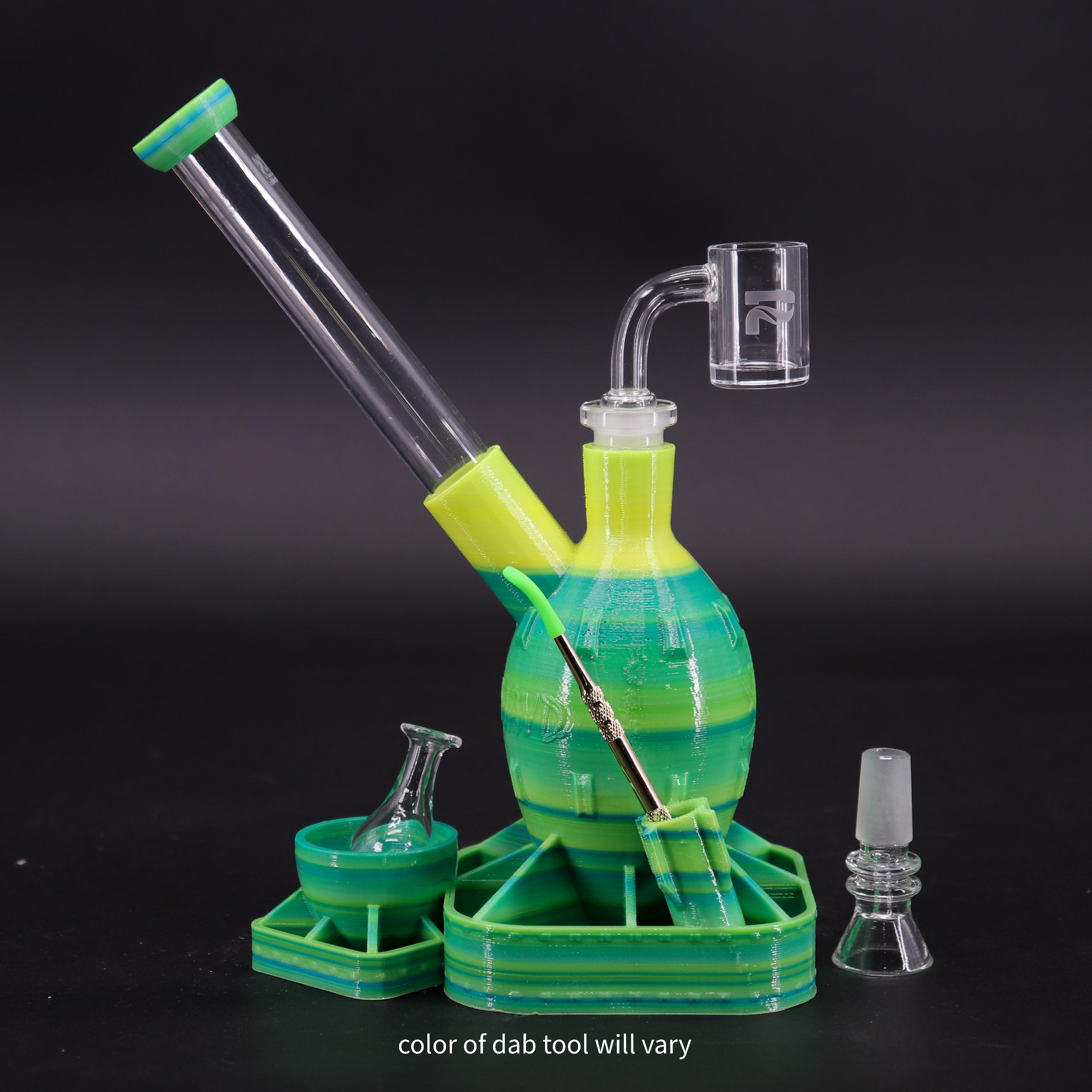 Skoeet Glass Spray Can Heady Dab Rig Clear/Red – CLOUD 9 SMOKE CO.