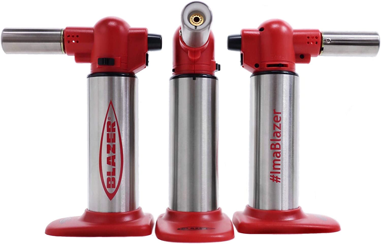 Shop Blazer Turbo Torches Red Stainless finish. Great for Dabbing with your Kayd Mayd 3d printed dab rigs bong waterpipe.