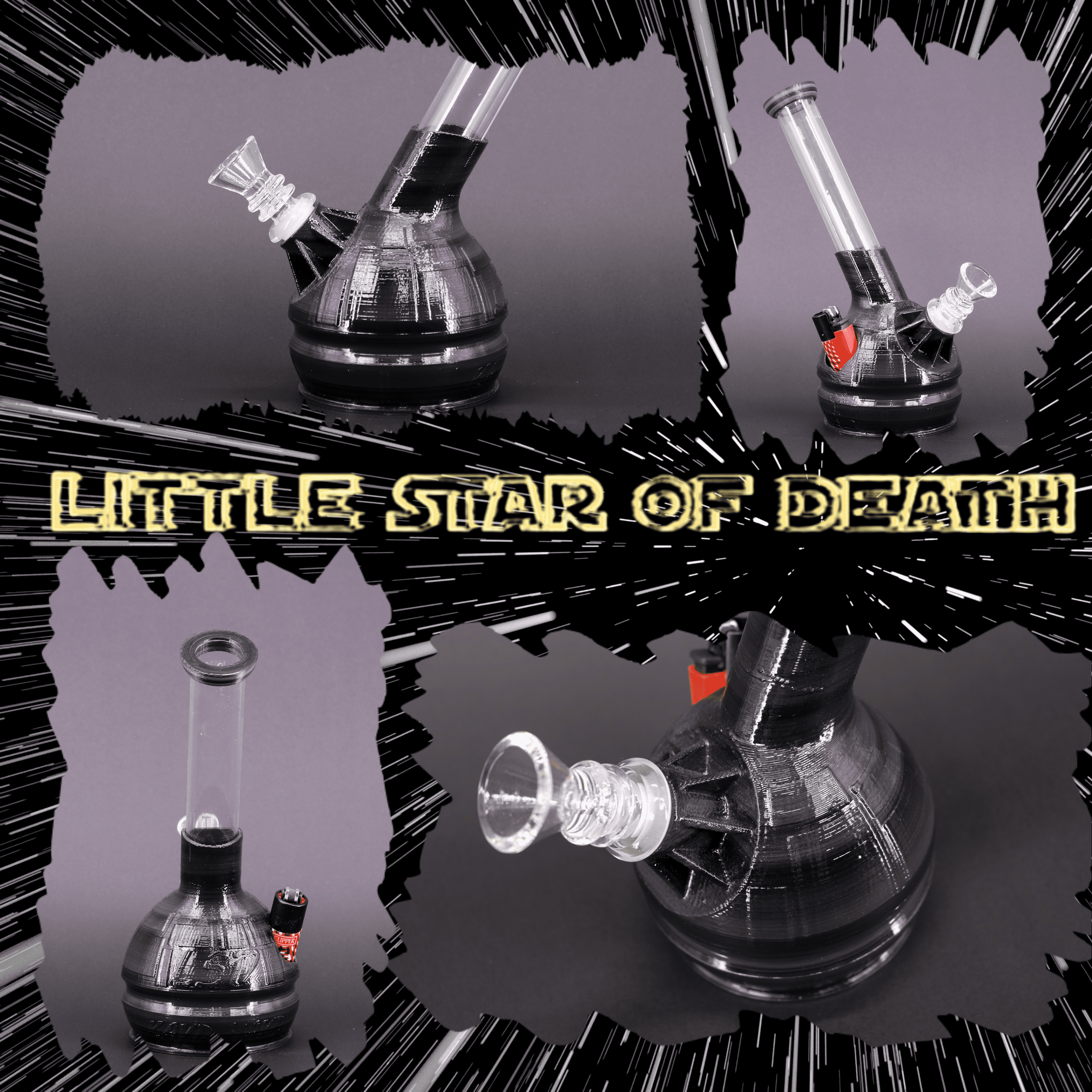 Little Star of Death 3D Printed Water Pipe