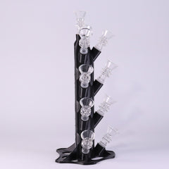 Bowl Tree/Glass Display/14mm holds 13 pieces/Black/Glass Accessory
