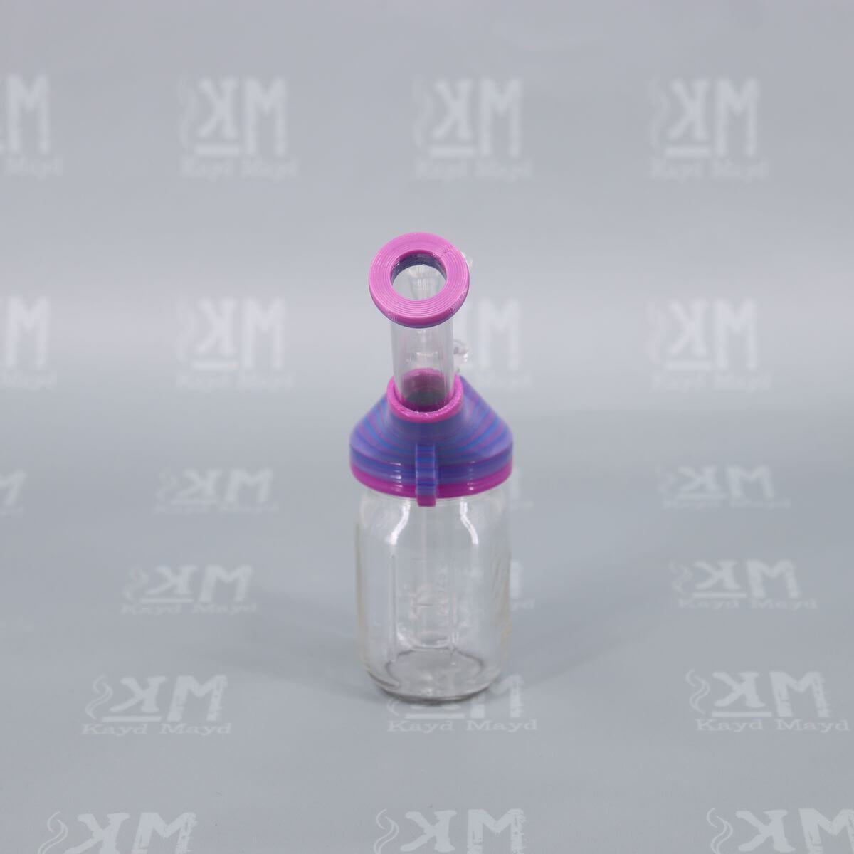 Front Electric Purple color of Wee Billy Bubbler No. 1 - Amazing 3D Printed Water Pipe by Kayd Mayd