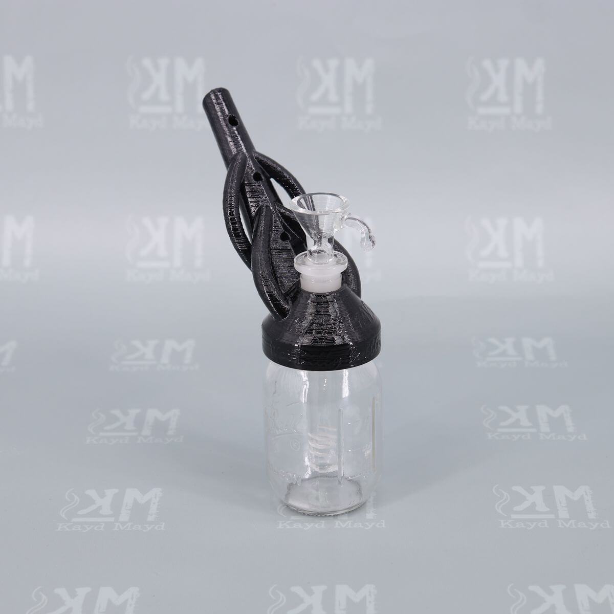 Black color of Wee Billy Bubbler No. 2 - Amazing 3D Printed Water Pipe by Kayd Mayd