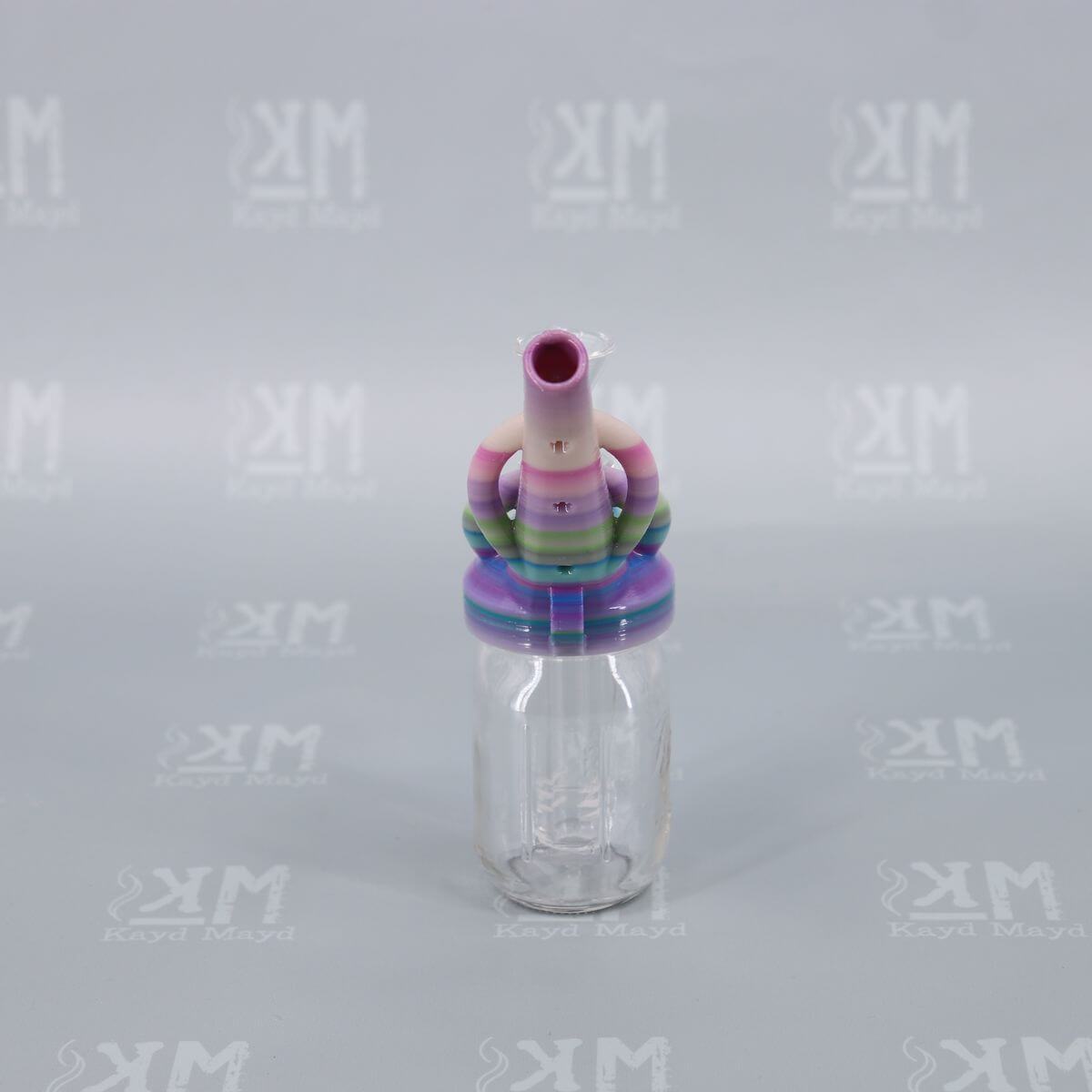 Front Summertime Bubble Gum color of Wee Billy Bubbler No. 2 - Amazing 3D Printed Water Pipe by Kayd Mayd