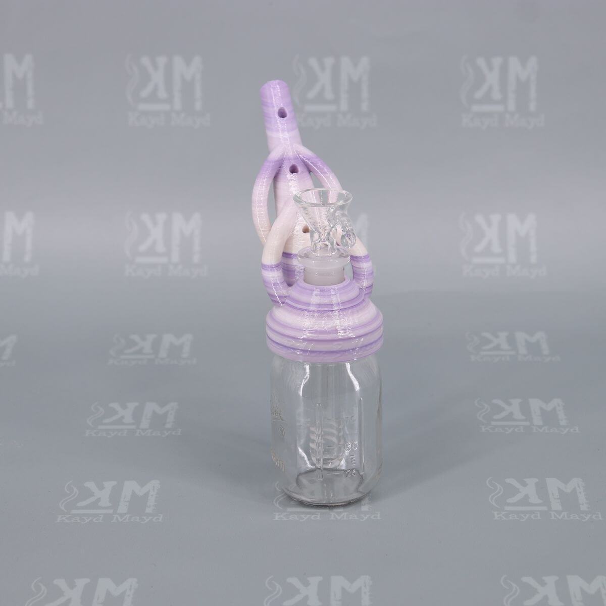 Creme de Purple color of Wee Billy Bubbler No. 2 - Amazing 3D Printed Water Pipe by Kayd Mayd