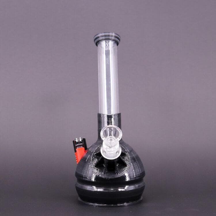 Little Star of Death 3D Printed Water Pipe Black