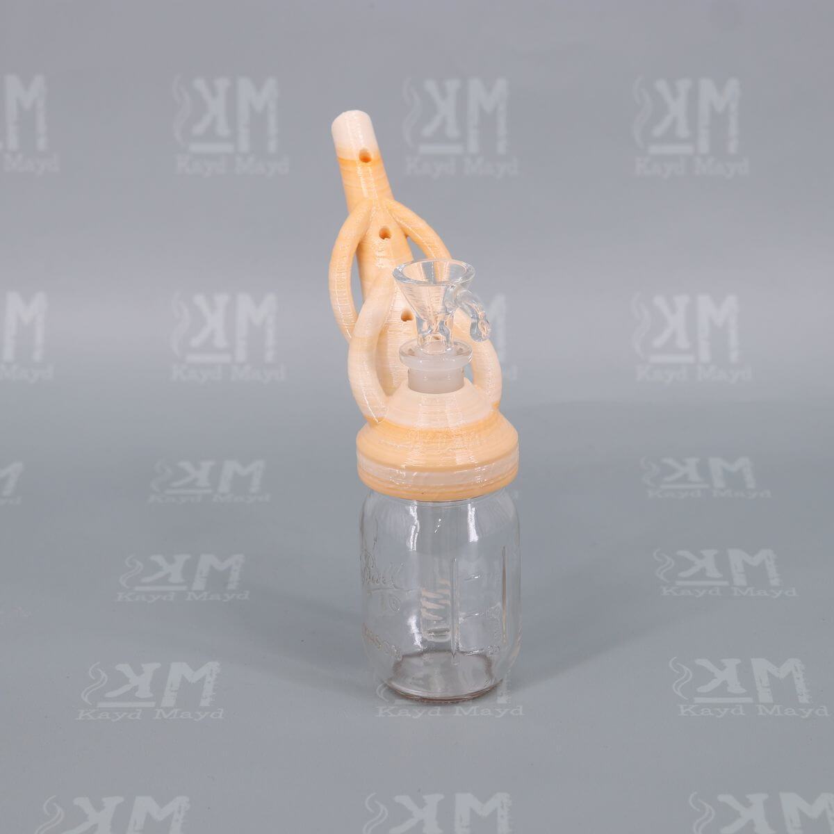 Creme de Orange color of Wee Billy Bubbler No. 2 - Amazing 3D Printed Water Pipe by Kayd Mayd